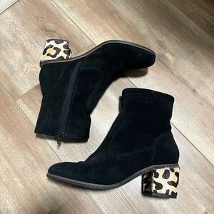 Crevo Leather Women’s Cheetah Print Heal Bootie